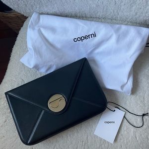Coperni Mailbox Clutch black leather